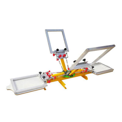 4 color 2 station micro registration screen printing machine