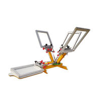 4 color 1 station micro registration screen printing machine